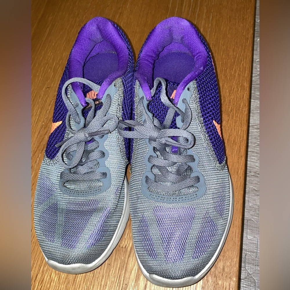 Nike Purple and Gray Gradient Sneakers